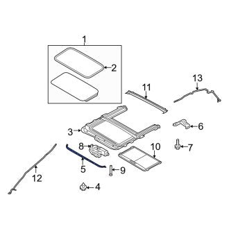 New OEM Sunroof Deflector Fits, 2011-2019 Ford Fiesta - Part # BE8Z54500A26A