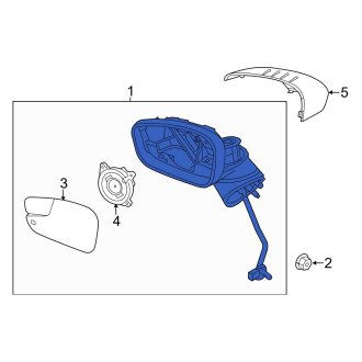 New OEM Front Left Door Mirror Fits, 2011-2013 Ford Fiesta - Part # BE8Z17683B