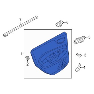 New OEM Front Right Inner Door Interior Trim Panel Fits, 2011-2013 Ford Fiesta - Part # CE8Z5423942BA