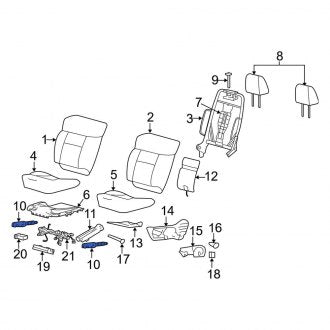New OEM Front Right Seat Back Recliner Fits, 2006-2008 Lincoln Mark Lt - Part # 6L3Z1662648AA