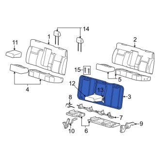 New OEM Rear Seat Back Frame Fits, 2006-2008 Lincoln Mark Lt - Part # 4L3Z16613A38AA