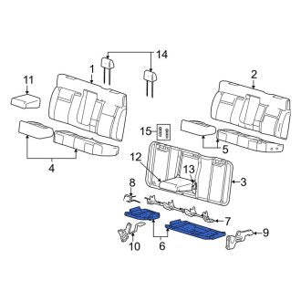 New OEM Rear Right Seat Frame Fits, 2006-2008 Lincoln Mark Lt - Part # 4L3Z1863160AA