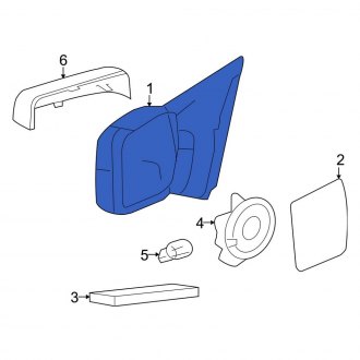 New OEM Front Right Door Mirror Fits, 2007-2008 Lincoln Mark Lt - Part # 8L3Z17682TA