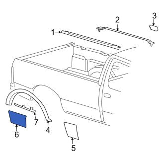 New OEM Rear Left Side Body Panel Molding Fits, 2006-2008 Lincoln Mark Lt - Part # 5L3Z9929039AA