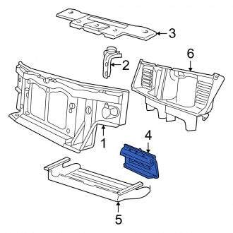 New OEM Front Radiator Support Air Deflector Fits, 2002-2005 Mercury Mountaineer - Part # 1L2Z8C299BA