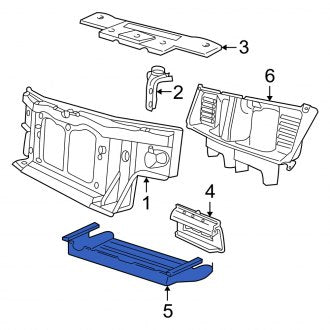 New OEM Front Radiator Support Air Deflector Fits, 2002-2003 Mercury Mountaineer - Part # 1L2Z8C291AA