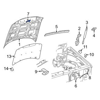 New OEM Front Hood Latch Striker Plate Fits, 2002-2010 Mercury Mountaineer - Part # 1L2Z16K689AB