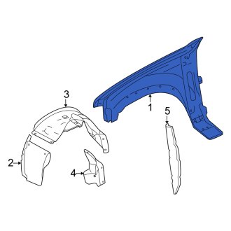 New OEM Front Right Fender Fits, 2002-2010 Mercury Mountaineer - Part # 1L2Z16005DA