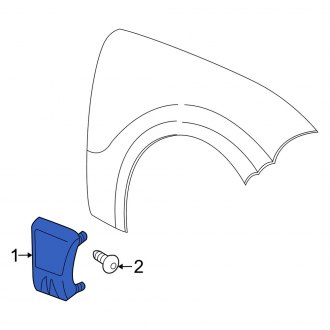 New OEM Right Fender Molding Fits, 2006-2010 Mercury Mountaineer - Part # 6L9Z16A038AAPTM