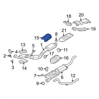 New OEM Front Left Lower Catalytic Converter Heat Shield Fits, 2006-2010 Mercury Mountaineer - Part # 6L2Z5E258B