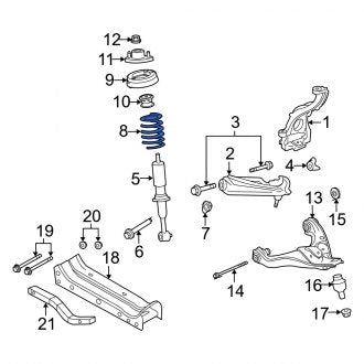 New OEM Front Coil Spring Fits, 2002-2003 Mercury Mountaineer - Part # 1L2Z5310CA
