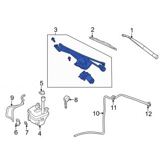 New OEM Windshield Wiper Linkage Fits, 2002-2007 Mercury Mountaineer - Part # 7L2Z17566AA
