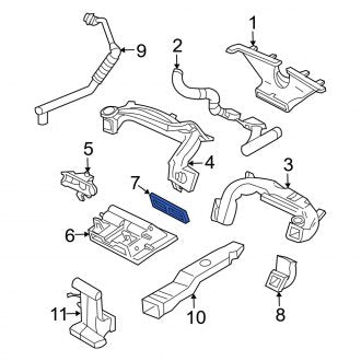 New OEM Front Instrument Panel Air Duct Seal Fits, 2002-2005 Mercury Mountaineer - Part # 1L2Z18C264AA