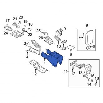 New OEM Center Center Console Fits, 2006-2007 Mercury Mountaineer - Part # 6L2Z78045A36DC