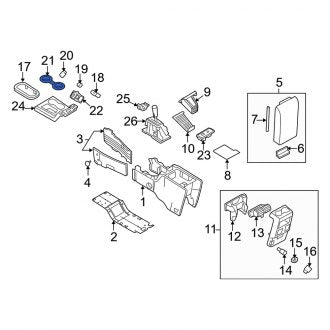 New OEM Front Console Cup Holder Fits, 2006 Mercury Mountaineer - Part # 6L2Z7813562A