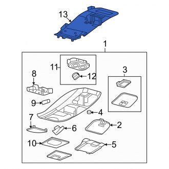 New OEM Upper Console Bracket Fits, 2009-2010 Mercury Mountaineer - Part # 9L2Z78519K22A