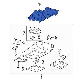 New OEM Upper Console Bracket Fits, 2008 Mercury Mountaineer - Part # 8L2Z78519K22A