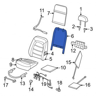 New OEM Front Seat Back Frame Fits, 2004 Mercury Mountaineer - Part # 4L2Z7861018AA