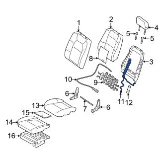 New OEM Front Left Power Seat Wiring Harness Fits, 2006-2010 Mercury Mountaineer - Part # 7L2Z14C719JA