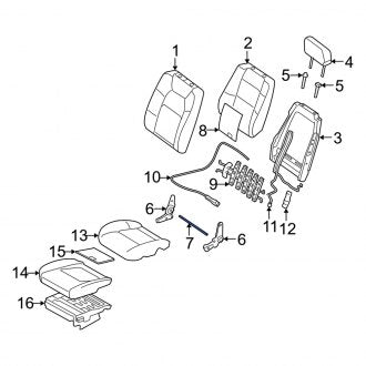 New OEM Front Left Seat Back Frame Guide Pin Fits, 2006-2010 Mercury Mountaineer - Part # 6L2Z7862714BA