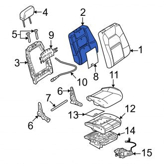 New OEM Front Right Seat Back Cushion Fits, 2009-2010 Mercury Mountaineer - Part # 9L2Z7864810A