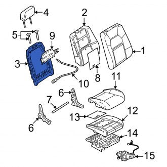 New OEM Front Right Seat Back Frame Fits, 2009-2010 Mercury Mountaineer - Part # 9L2Z7861018A