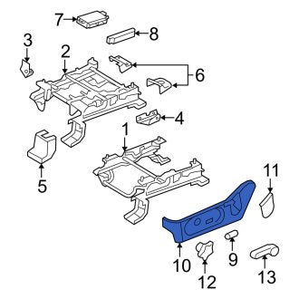 New OEM Right Seat Track Cover Fits, 2006-2010 Mercury Mountaineer - Part # 6L2Z7862186AAA