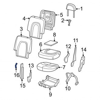 New OEM Center Right Folding Seat Latch Release Handle Fits, 2002-2005 Mercury Mountaineer - Part # 1L2Z7862418BAA