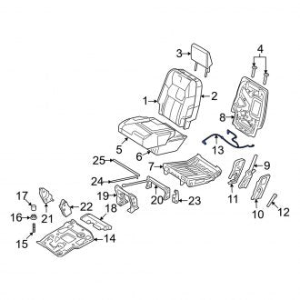 New OEM Center Right Outer Folding Seat Release Cable Fits, 2006-2010 Mercury Mountaineer - Part # 6L2Z78601L60BA