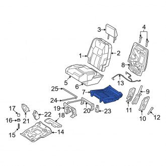 New OEM Center Left Seat Frame Fits, 2006-2010 Mercury Mountaineer - Part # 3L2Z7863161AA