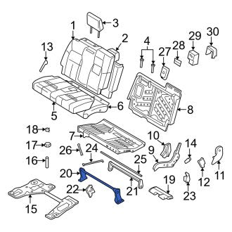 New OEM Rear Right Folding Seat Latch Fits, 2006-2010 Mercury Mountaineer - Part # 6L2Z7861382DA