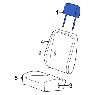 New OEM Center Headrest Fits, 2004-2005 Mercury Mountaineer - Part # 4L2Z78611A08AAF