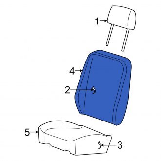 New OEM Center Left Seat Back Cushion Fits, 2004-2005 Mercury Mountaineer - Part # 4L2Z7866801AA