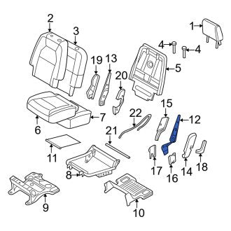 New OEM Rear Left Seat Hinge Fits, 2006-2010 Mercury Mountaineer - Part # 6L2Z7861383FA