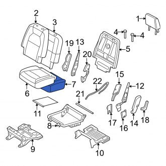 New OEM Rear Right Seat Cushion Foam Fits, 2006-2010 Mercury Mountaineer - Part # 6L2Z7863840BA