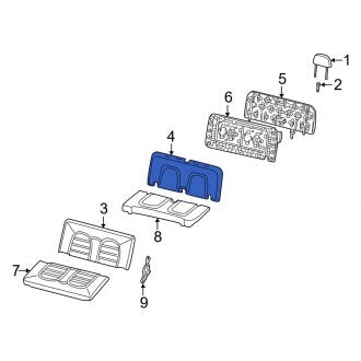 New OEM Rear Seat Back Cushion Fits, 2002-2004 Mercury Mountaineer - Part # 1L2Z7866800AA