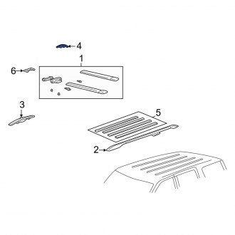 New OEM Rear Right Roof Rack Cover Fits, 2003-2004 Mercury Mountaineer - Part # 2L2Z7855182AAA