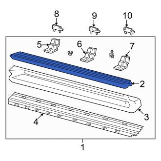 New OEM Right Running Board Step Pad Fits, 2002-2005 Mercury Mountaineer - Part # 3L2Z16N454AAB