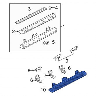 New OEM Right Running Board Fits, 2006-2010 Mercury Mountaineer - Part # 6L2Z16450DAA