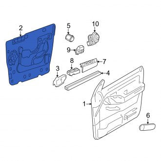 New OEM Front Right Door Water Deflector Fits, 2006-2010 Mercury Mountaineer - Part # 7L2Z78237A04B
