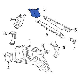 New OEM Right Upper Body D-Pillar Trim Panel Fits, 2002-2003 Mercury Mountaineer - Part # 1L2Z7831010BAB