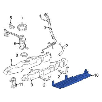 New OEM Fuel Tank Skid Plate Fits, 2006-2010 Mercury Mountaineer - Part # 6L2Z9A147AA