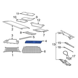New OEM Rear Liftgate Trim Scuff Plate Fits, 2002-2005 Mercury Mountaineer - Part # 5L2Z7842624AAD