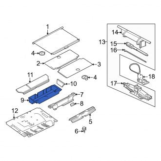 New OEM Rear Trunk Floor Storage Box Fits, 2006-2007 Mercury Mountaineer - Part # 3L2Z78115A00AAA