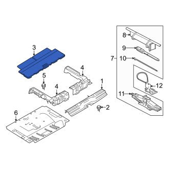 New OEM Rear Trunk Floor Access Cover Fits, 2006-2010 Mercury Mountaineer - Part # AL2Z7846140AB