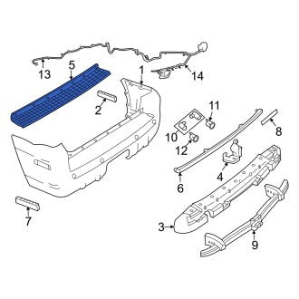 New OEM Rear Bumper Step Pad Fits, 2002-2005 Mercury Mountaineer - Part # 1L2Z17B807BAA