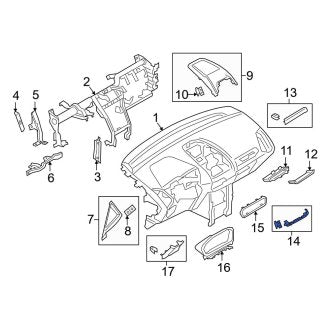 New OEM Center Instrument Panel Molding Fits, 2018-2019 Ford EcoSport - Part # GN1Z7804302CB