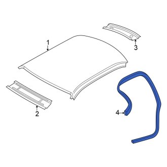 New 1998-2000 Fits Chrysler Concorde  Right Roof Drip Molding, Part # 4780146AF