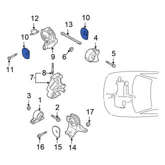 New 2001-2005 Fits Chrysler Sebring Engine Mount Washer, Part # MR369990