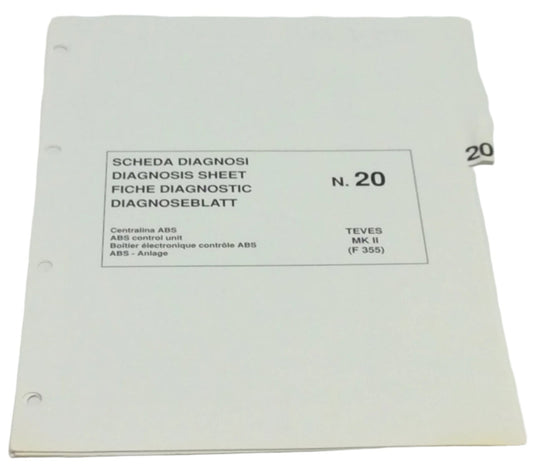 New OEM Ferrari F355 MK II Teves ABS Brake Diagnosis Workshop Manual Inserts #20